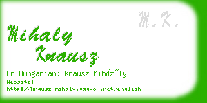 mihaly knausz business card